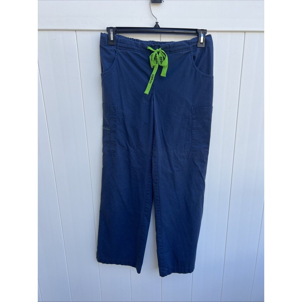 Crocs Pants Womens XS Navy Blue Medical Scrub Drawstring Elastic Waist